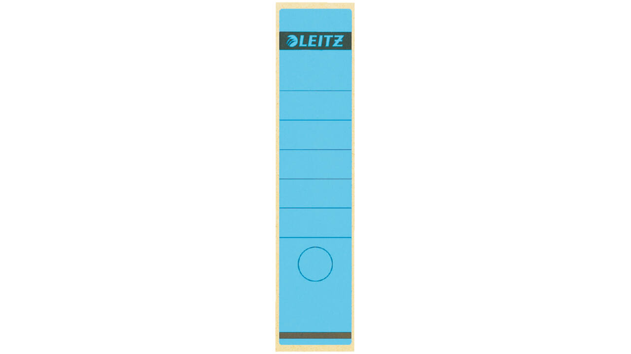 Rugetiket Leitz breed/lang 62x285mm zelfklevend blauw