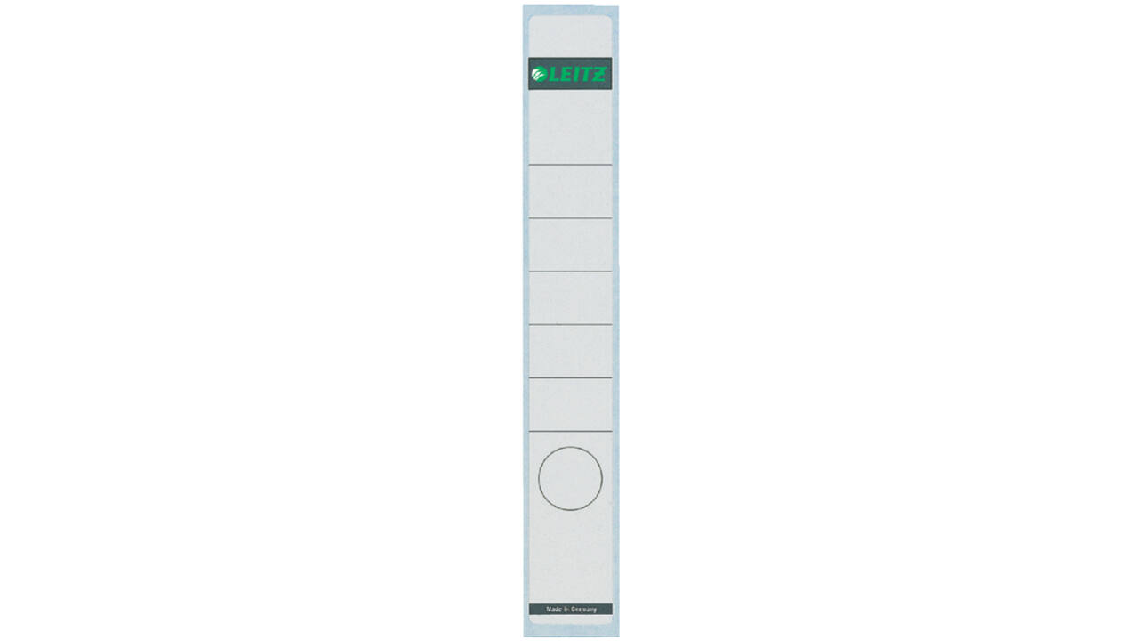 Rugetiket Leitz smal/lang 39x285mm zelfklevend wit
