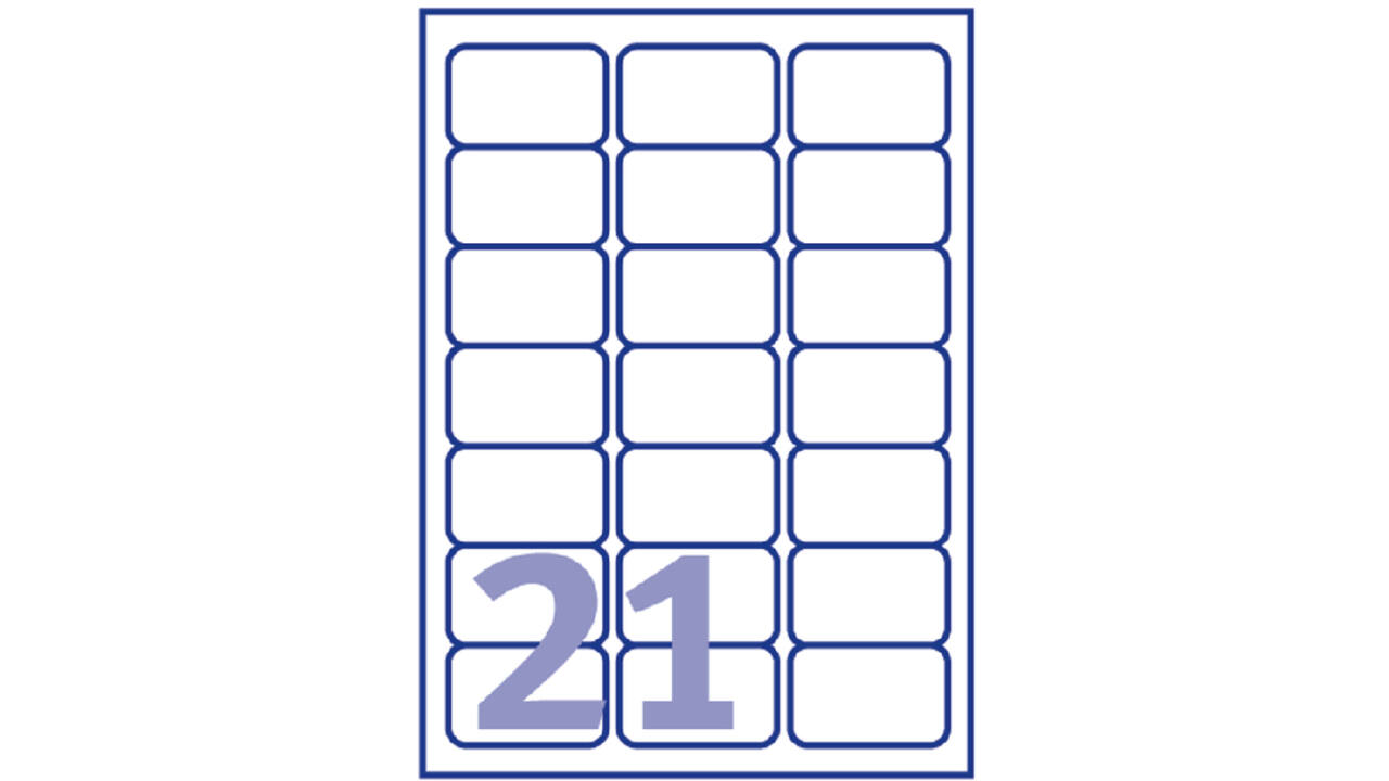 Etiket Avery J8160-40 63.5x38.1mm wit 840stuks