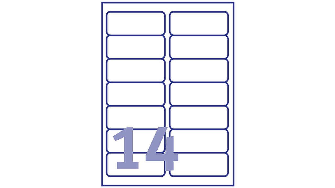 Etiket Avery L7563-25 99.1x38.1mm transparant mat 350 stuks
