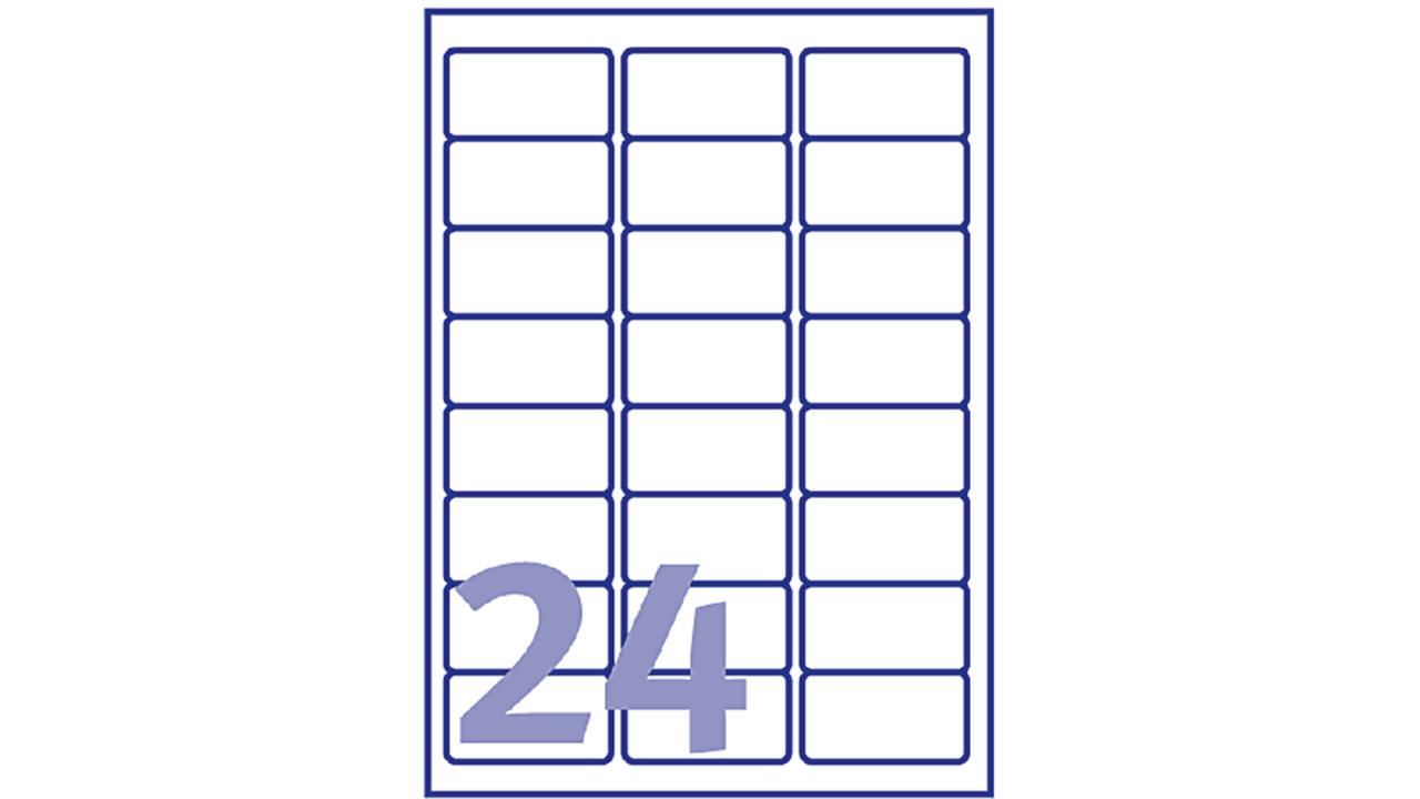 Etiket Avery L4773-20 63.5x33.9mm polyester wit 480stuks