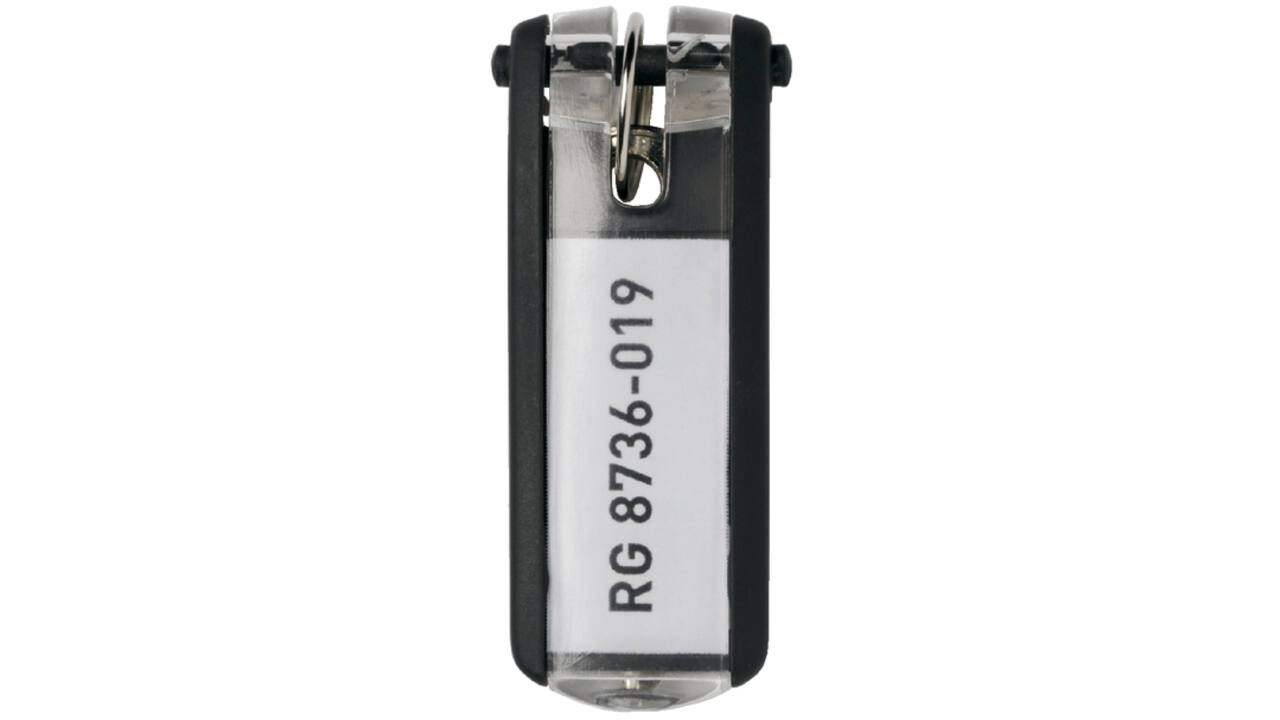 Sleutellabel Durable 1957 met ring zwart