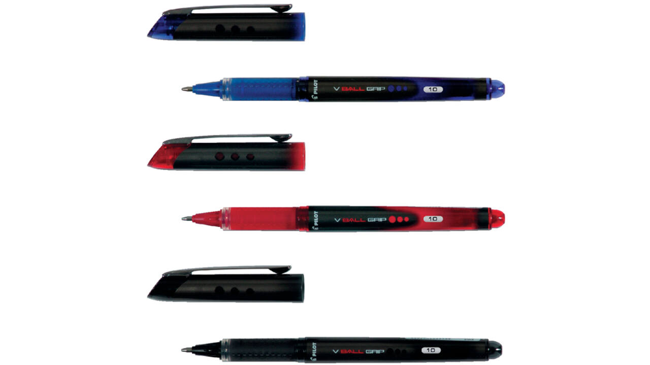 Rollerpen PILOT V-Ball grip breed blauw