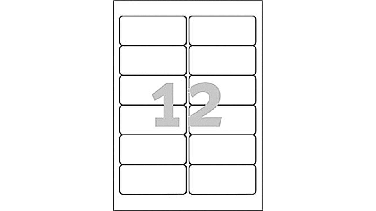 Etiket Avery L4776-20 99.1x42.3mm polyester wit 240stuks