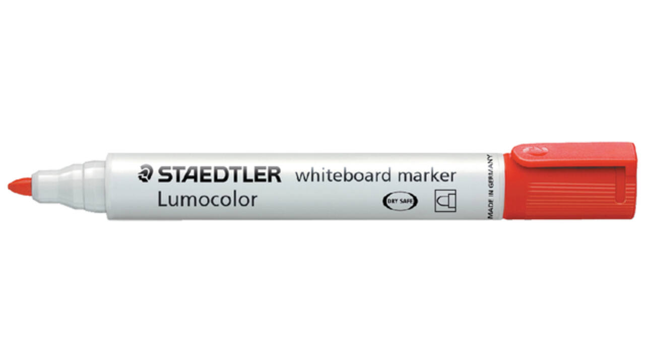 Viltstift Staedtler Lumocolor 351 whiteboard rond rood 2mm