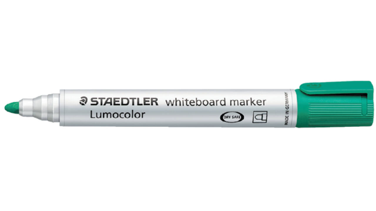 Viltstift Staedtler Lumocolor 351 whiteboard rond groen 2mm