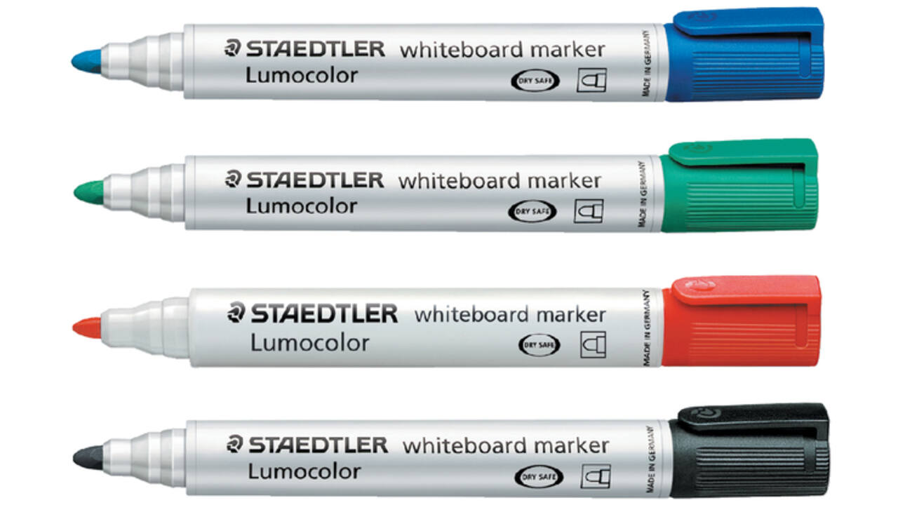 Viltstift Staedtler Lumocolor 351 whiteboard rond groen 2mm