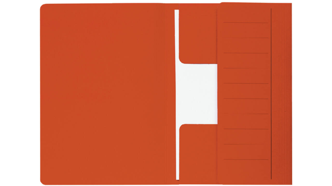 Dossiermap Djois Secolor Mammoet folio 3 kleppen 250gr recycled 360 x 250 mm rood 50 stuks