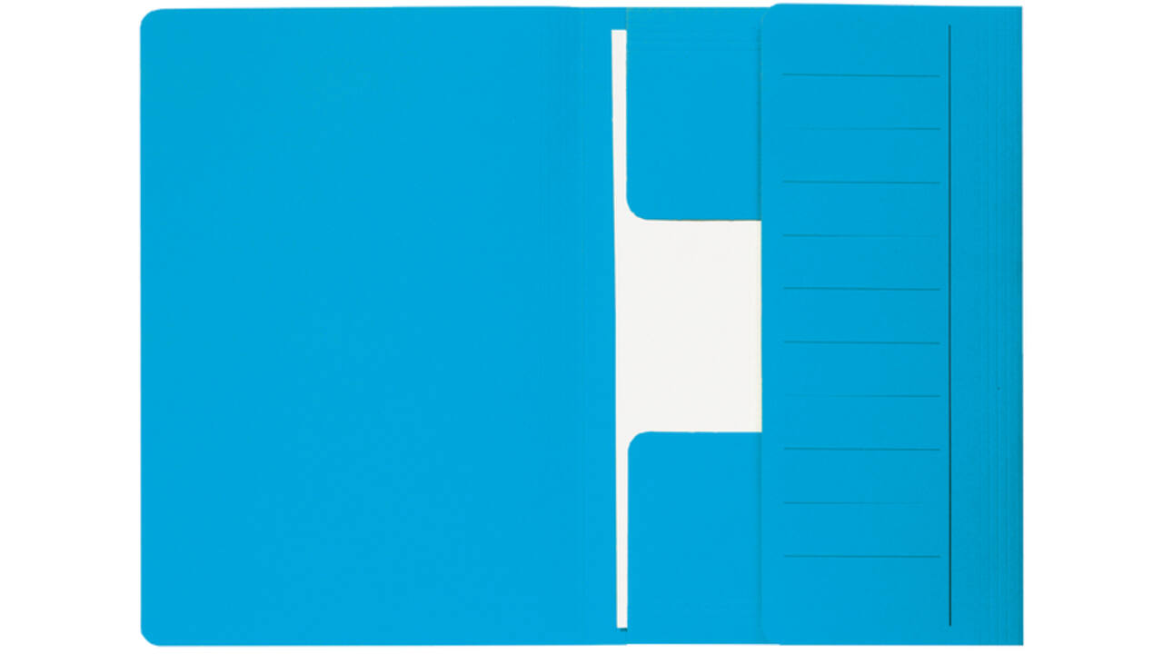 Dossiermap Djois Secolor Mammoet folio 3 kleppen 250gr recycled 360x250mm blauw