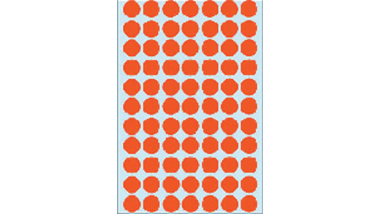 Etiket HERMA 2232 rond 13mm rood 2464stuks