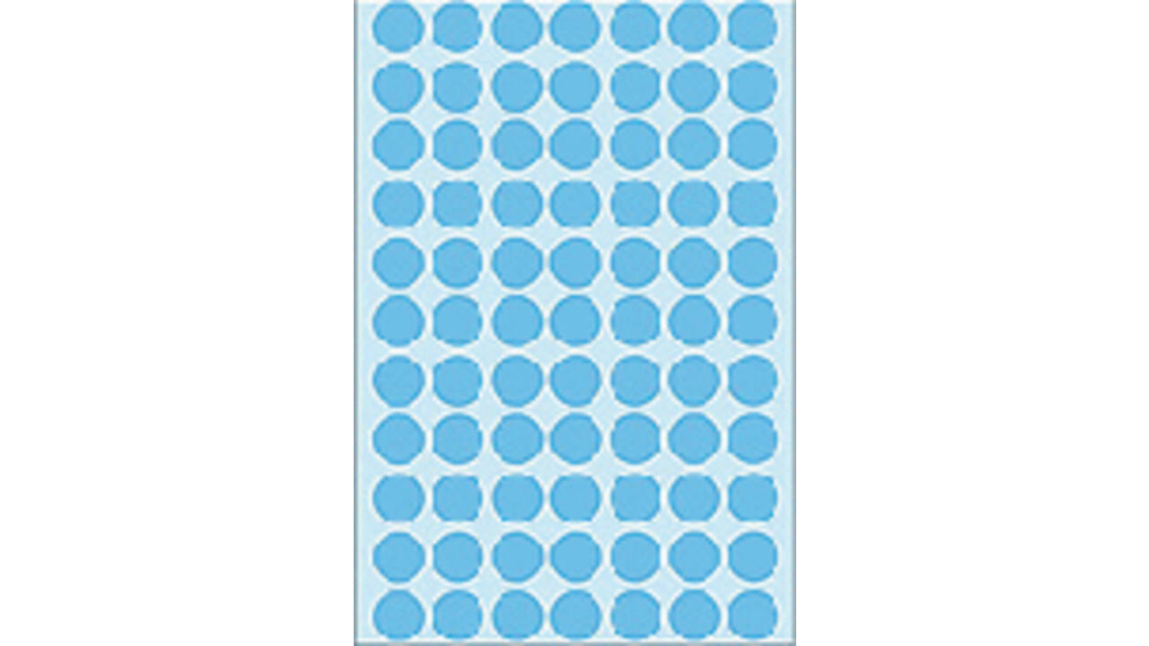 Etiket HERMA 2233 rond 13mm blauw 2464stuks