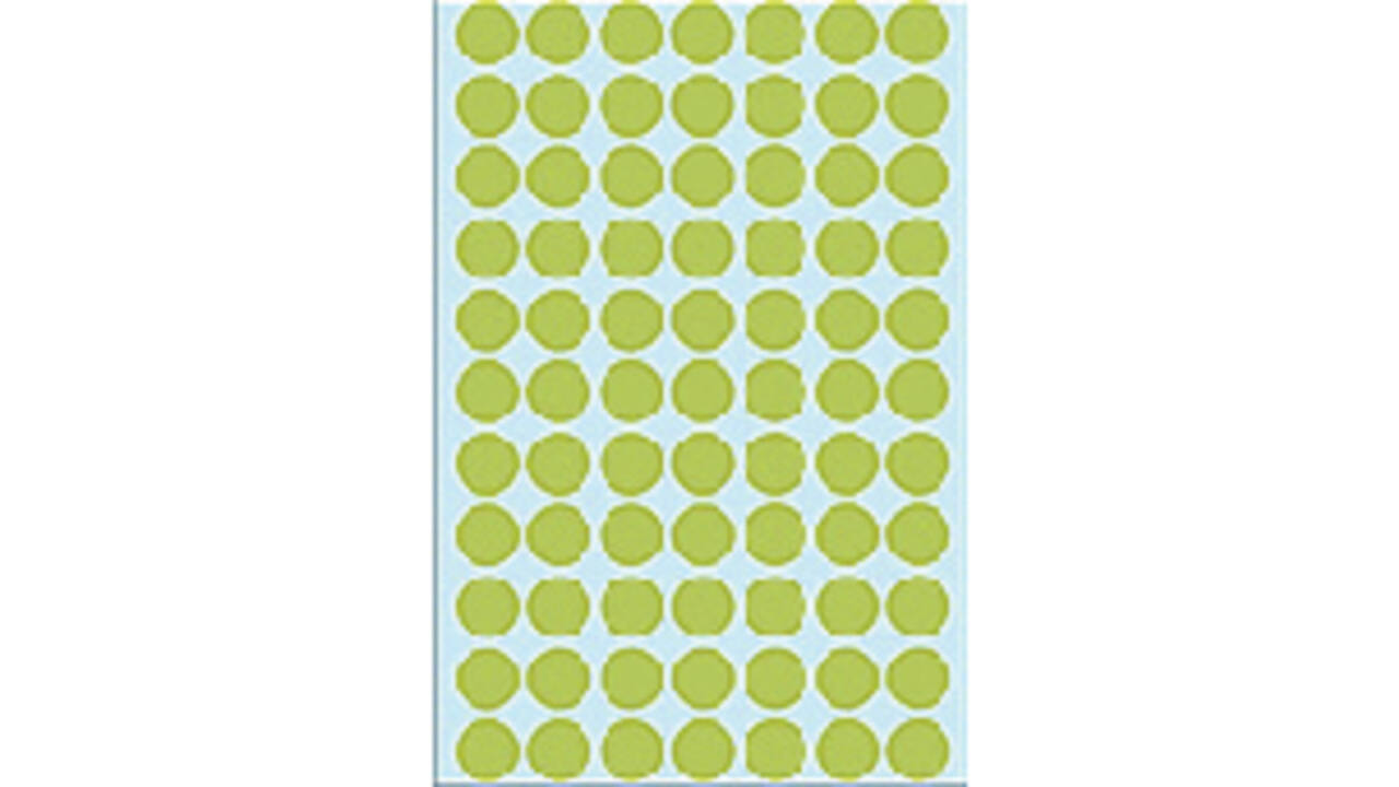 Etiket HERMA 2235 rond 13mm groen 2464stuks