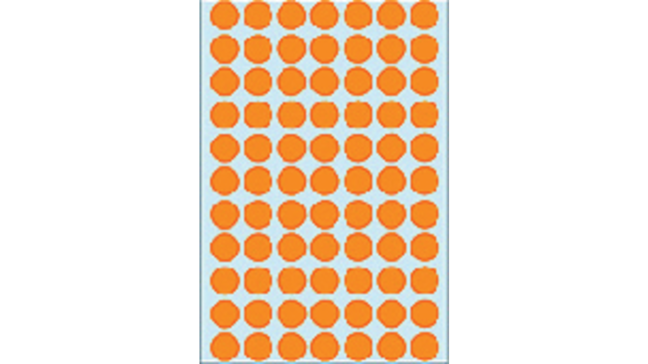 Etiket HERMA 2234 rond 13mm fluor oranje 1848stuks