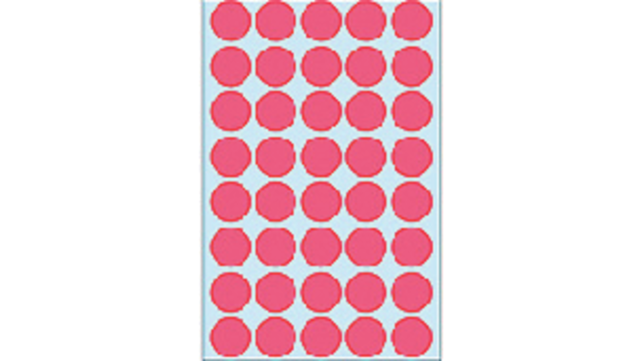 Etiket HERMA 2256 rond 19mm fluor rood 960stuks