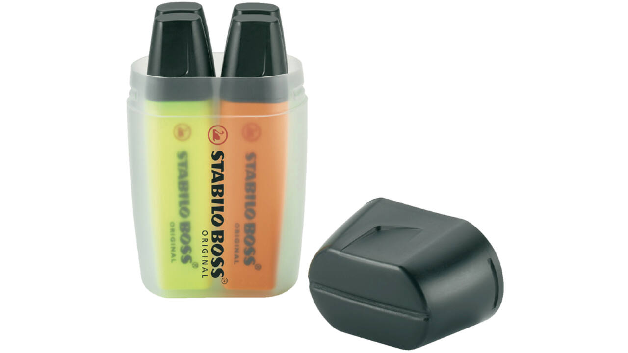 Markeerstift STABILO BOSS Original 70/4 assorti deskset à 4 stuks