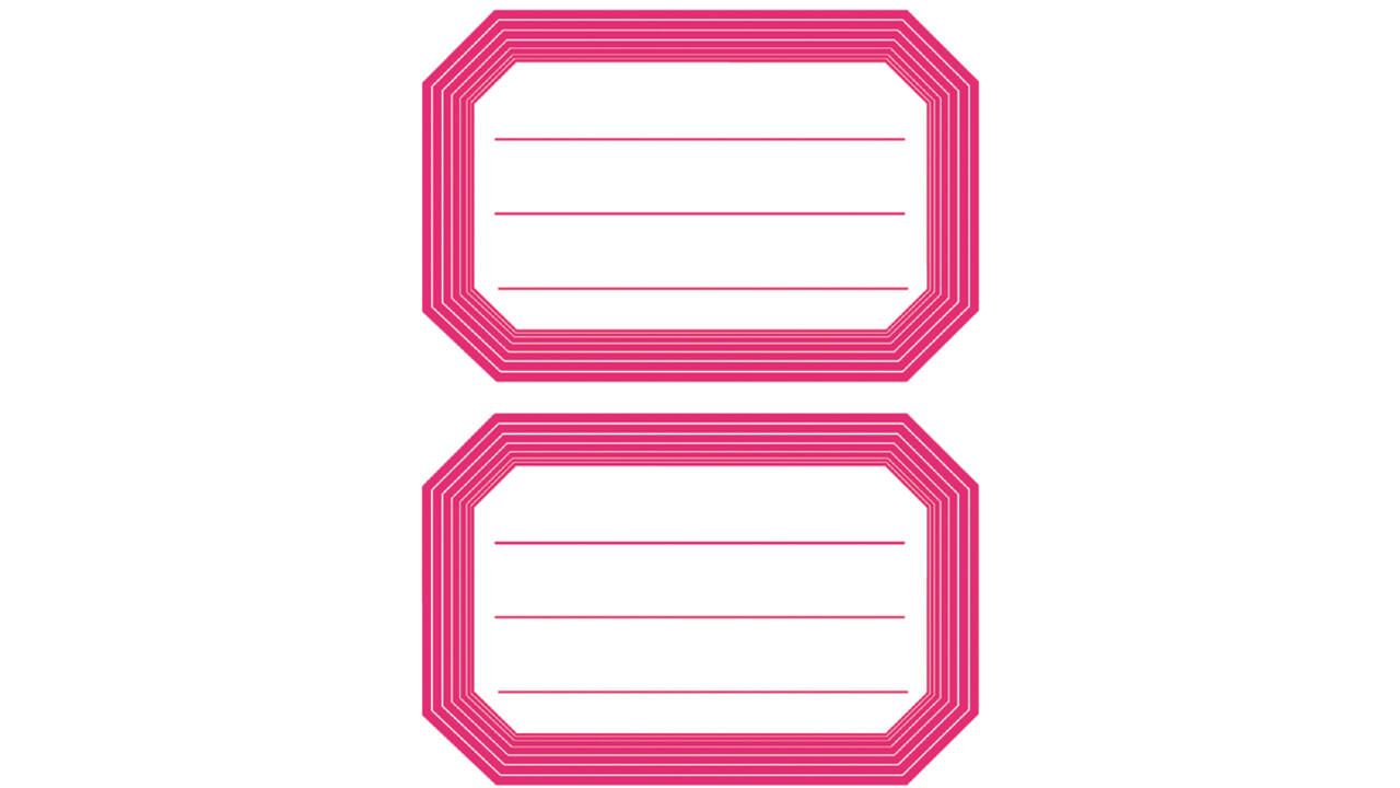 Etiket HERMA 5712 82x55mm schrift rode rand 12stuks