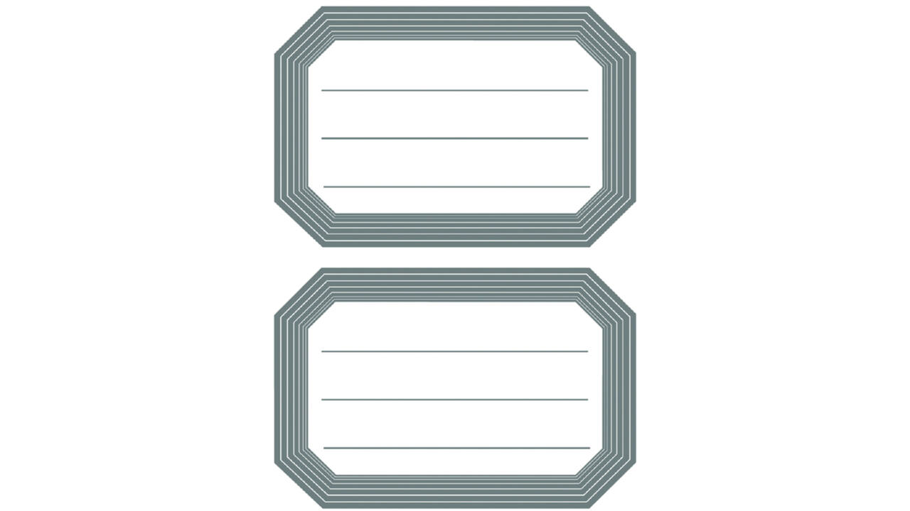 Etiket HERMA 5719 82x55mm schrift grijze rand 12stuks