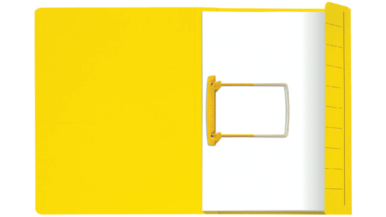 Clipmap Secolor A4 100% gerecycled karton 250gr geel verpakt per 10 stuks