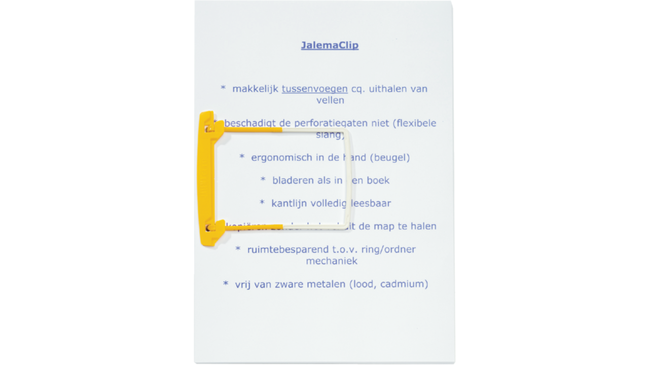 Bundelmechaniek Djois JalemaClip dekplaatjes geel 100 stuks