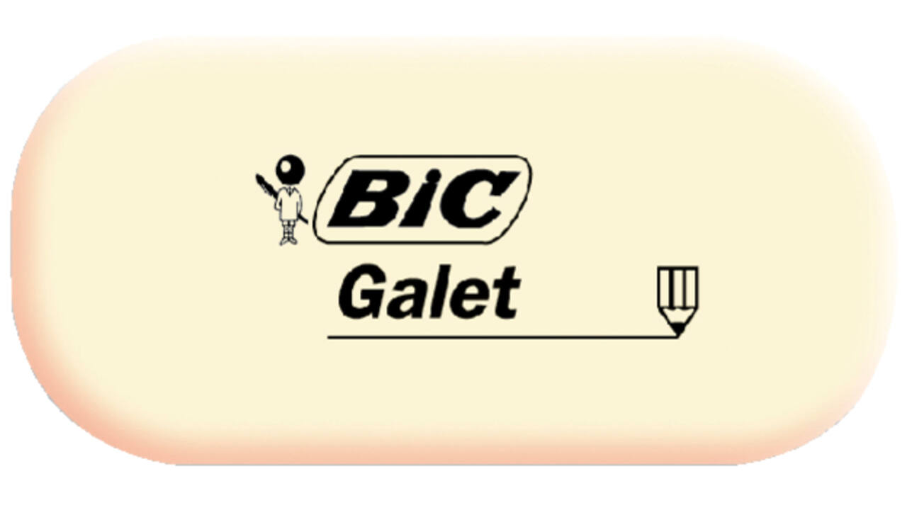 Gum Bic Galet pvc vrij zacht potlood wit
