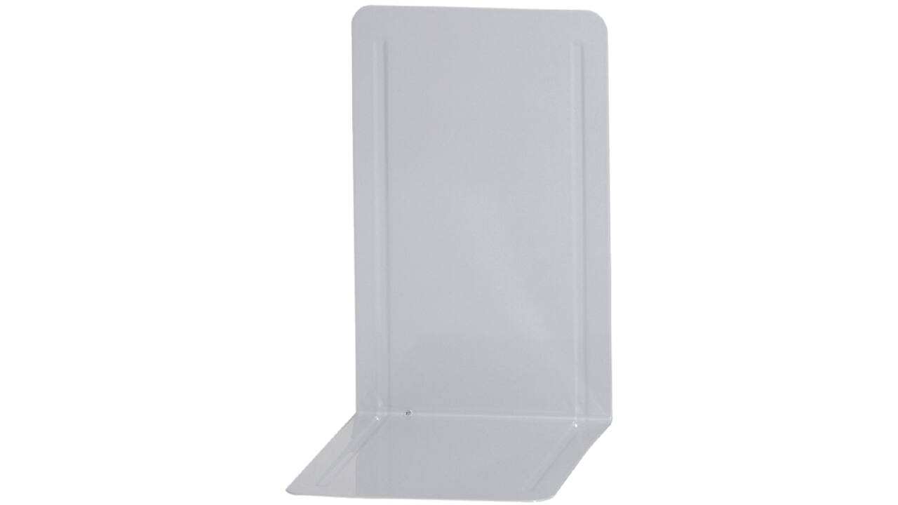 Boekensteun MAUL Pro 140x120x240mm set 2 staal wit