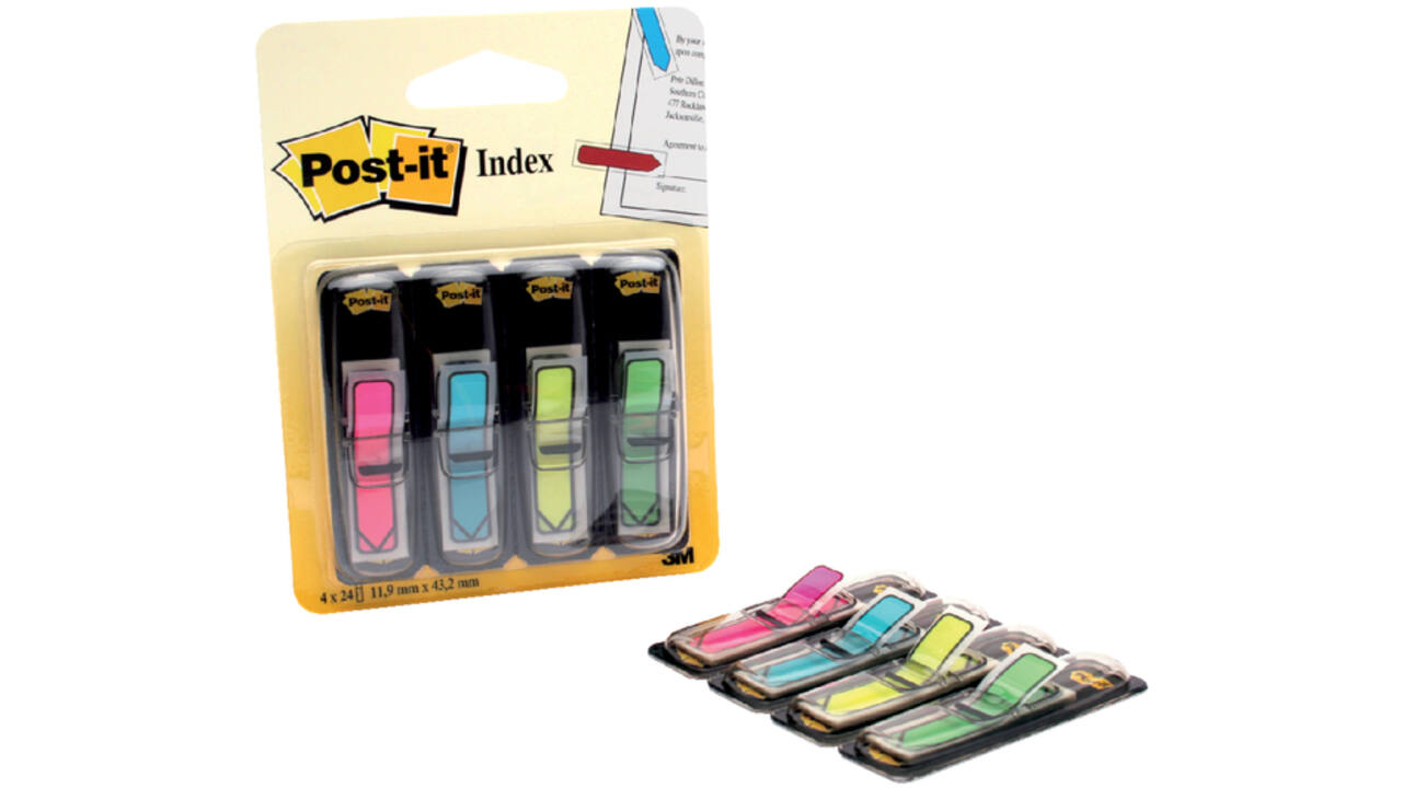 Indextabs Post-it 684 12x43mm pijl neon assorti