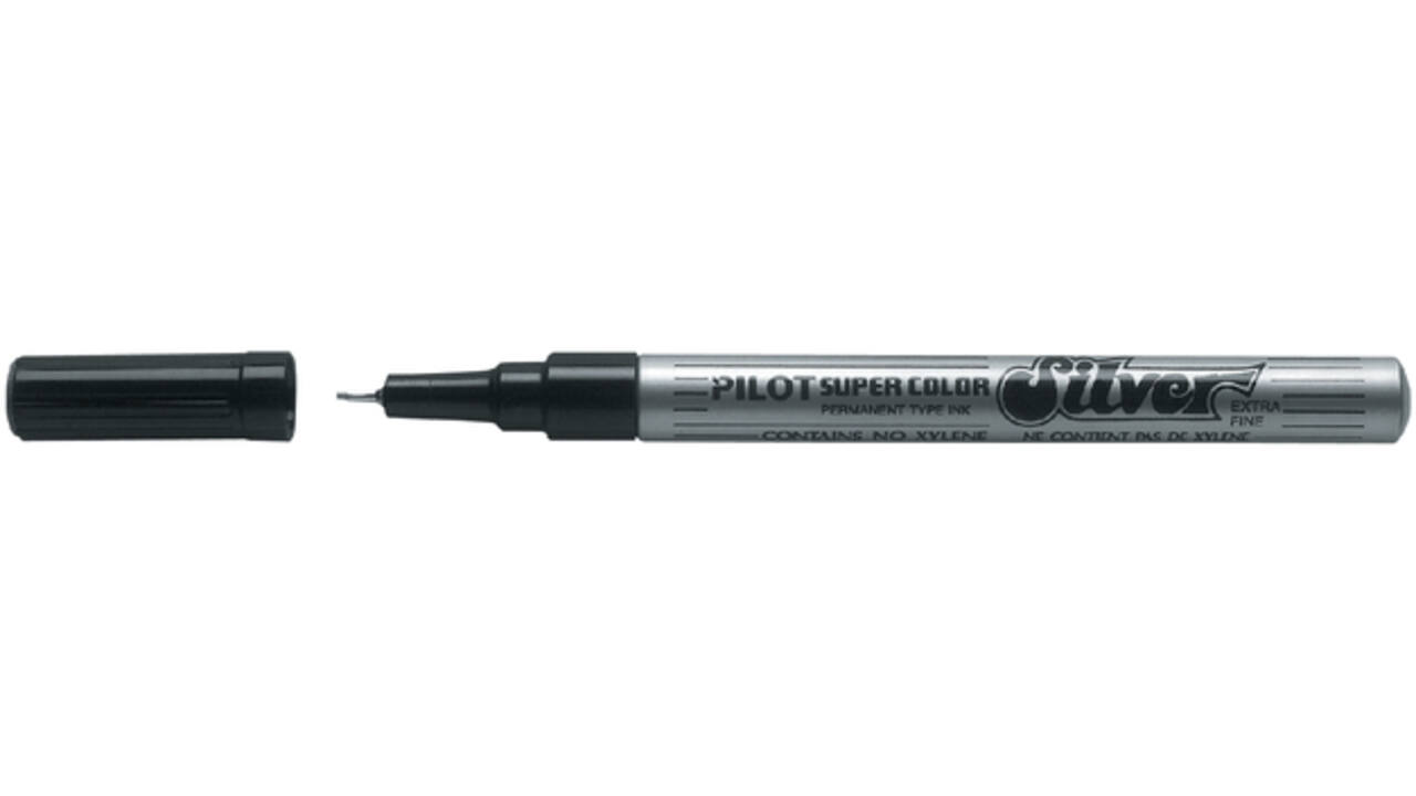 Fineliner PILOT Super Color extra fijn zilver