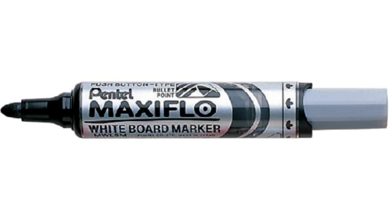 Viltstift Pentel MWL5M Maxiflo whiteboard rond 3mm zwart