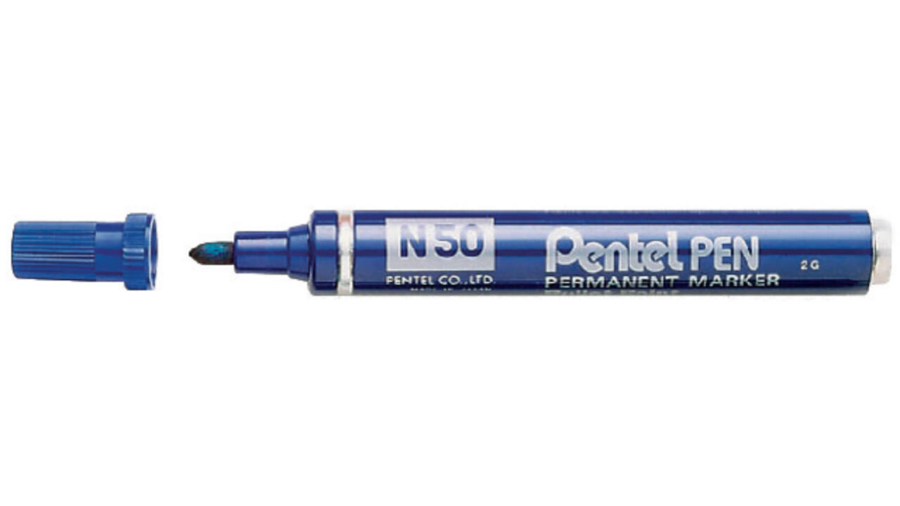 Viltstift Pentel N50 rond 1.5-3mm blauw