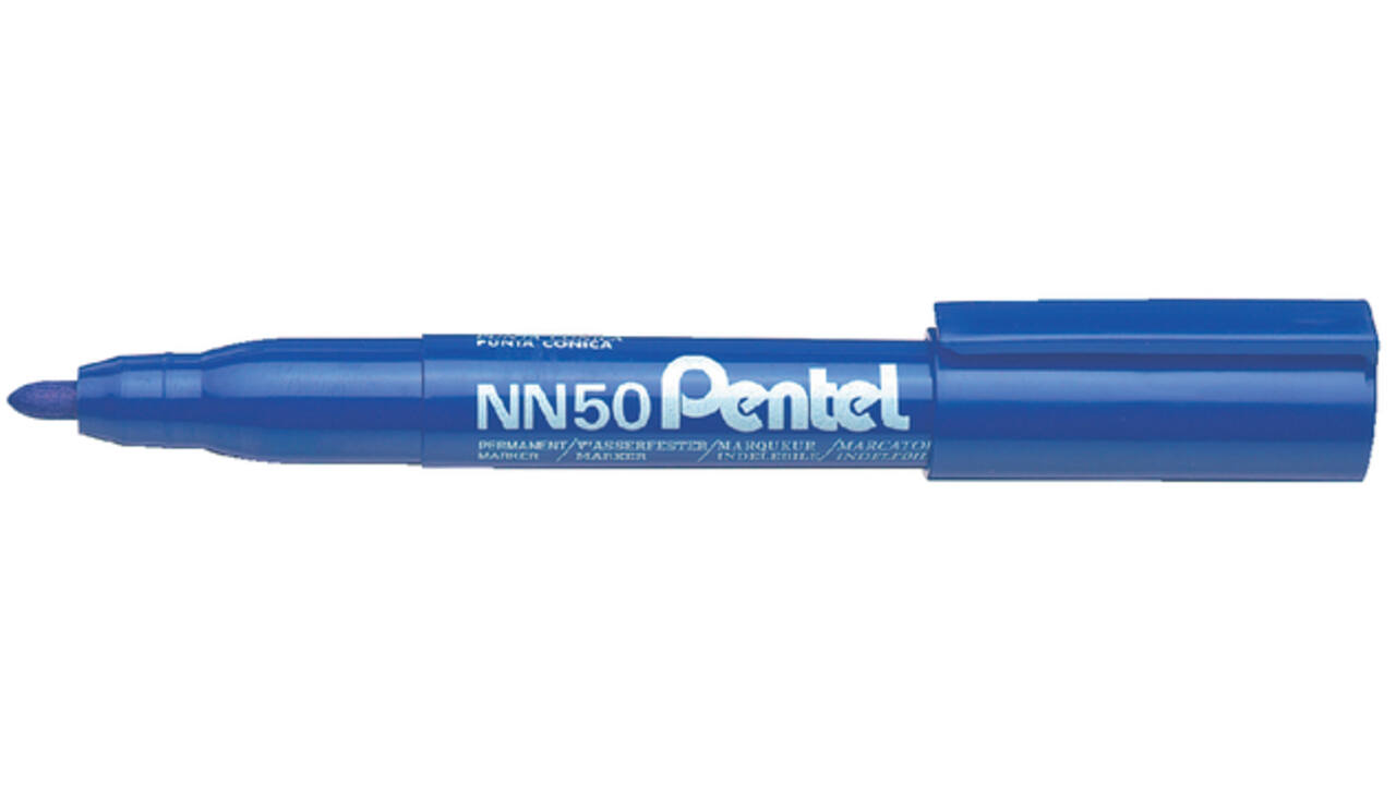 Viltstift Pentel NN50 rond 1.3-3mm blauw