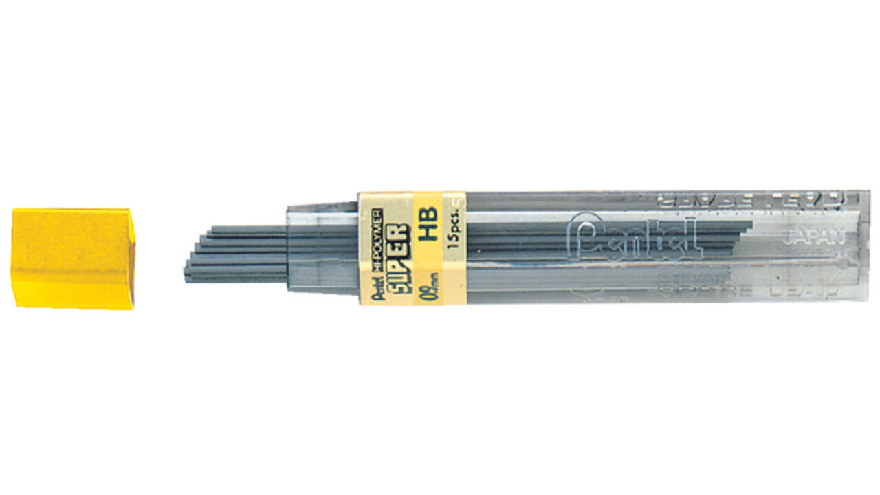 Potloodstift Pentel HB 0.9mm zwart koker à 12 stuks