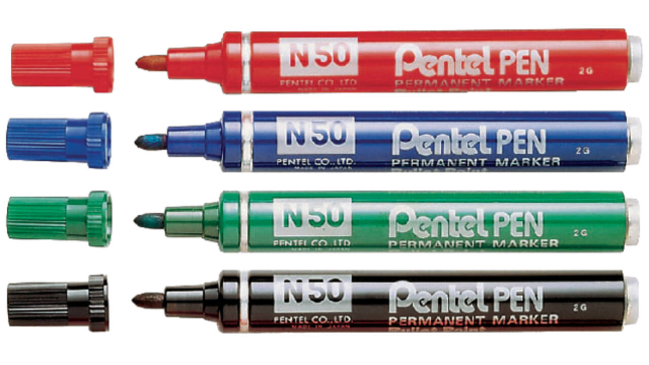 Viltstift Pentel N50 rond 1.5-3mm zwart