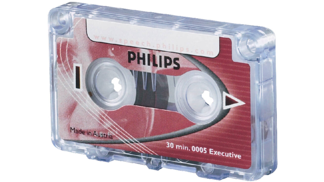 Cassette dicteer Philips LFH 0005 2x15min met clip