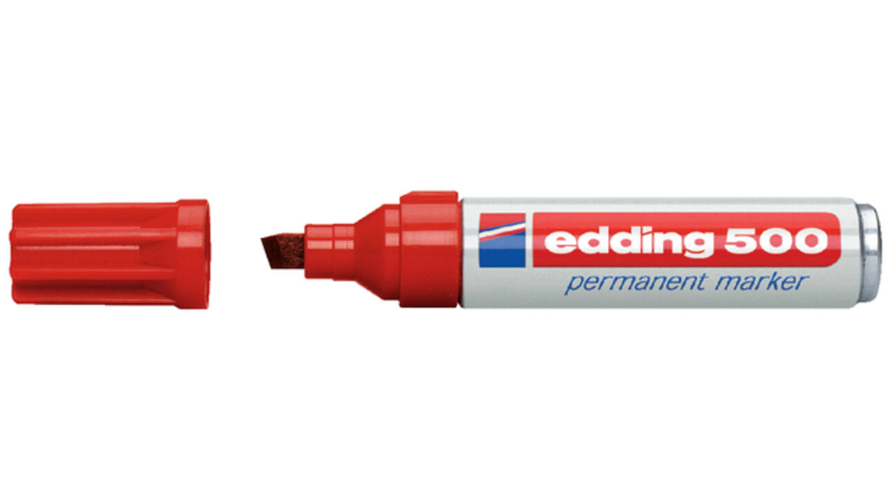 Viltstift edding 500 schuin 2-7mm rood