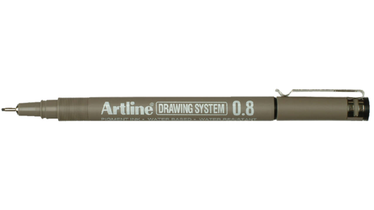 Fineliner Artline technisch 0.8mm zwart