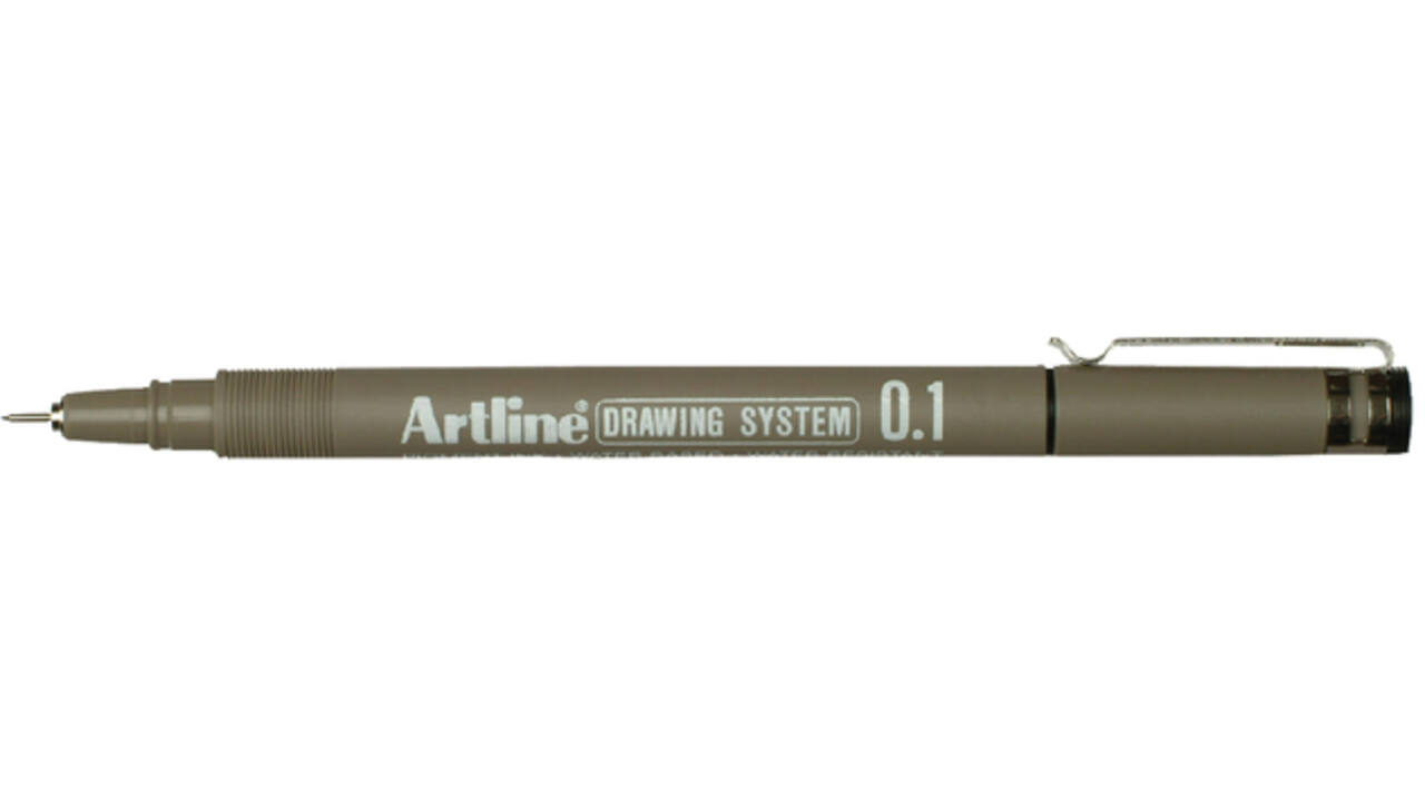 Fineliner Artline technisch 0.1mm zwart