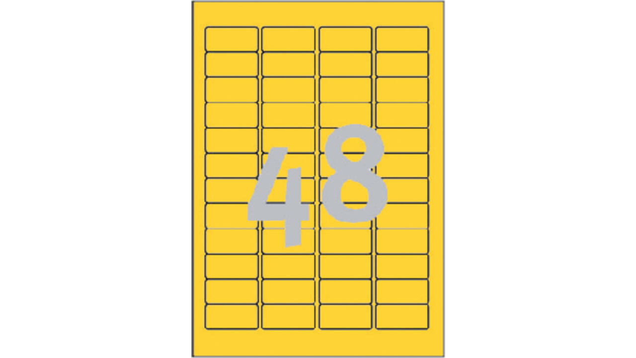 Etiket Avery L6041-20 45.7x21.2mm geel 960stuks