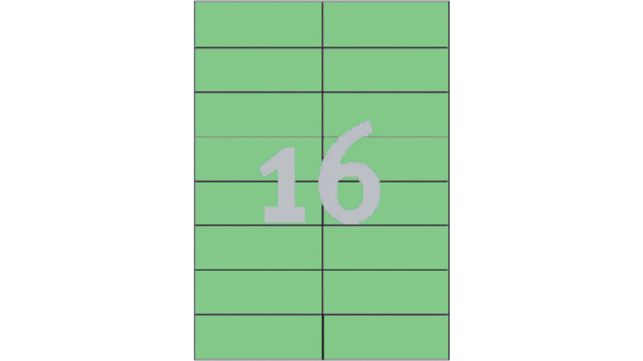 Etiket Avery Zweckform 3454 105x37mm groen 1600stuks