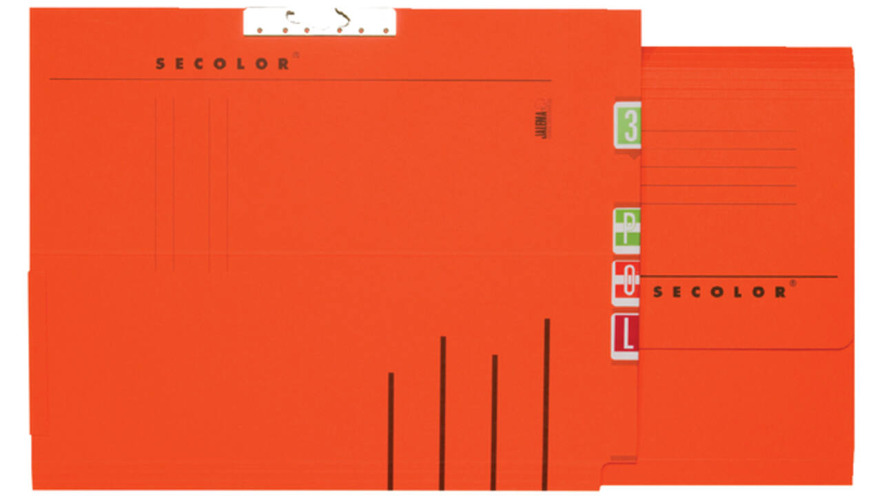 Verzamelmap Djois Secolor A4 lateraal recycled rood
