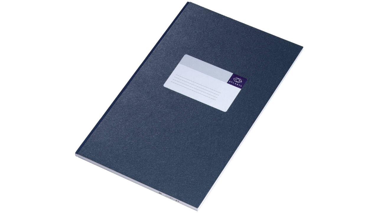 Notitieboek Djois Atlanta gelijmd 330x205mm 96 blz.blauw