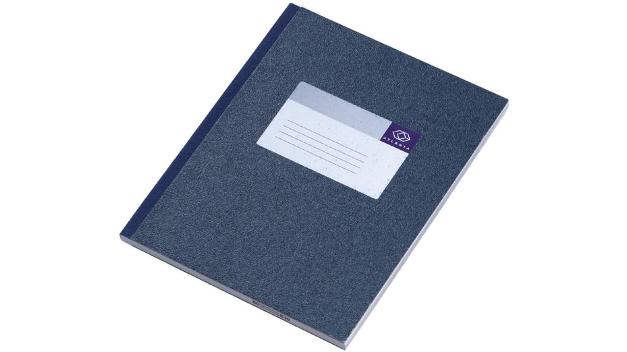 Notitieboek Djois Atlanta gelijmd 210x165mm 192 blz. blauw