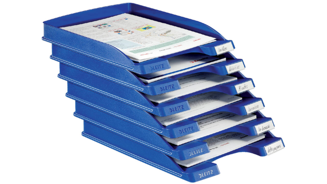 Brievenbak Leitz Plus Slim A4 blauw