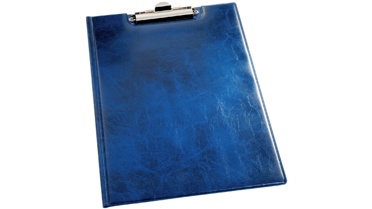 Klembordmap Durable 2355 met kopklem en insteek blauw