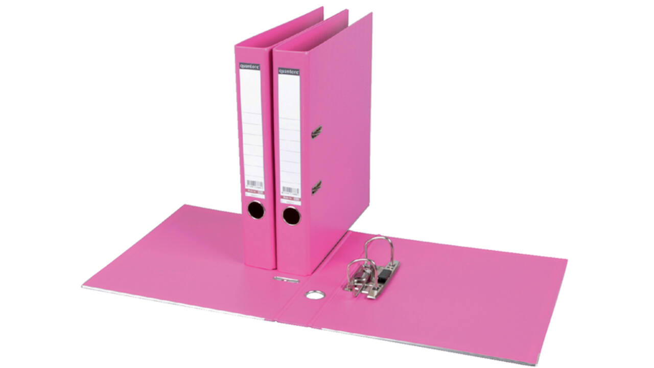 Ordner Quantore A4 50mm PP roze