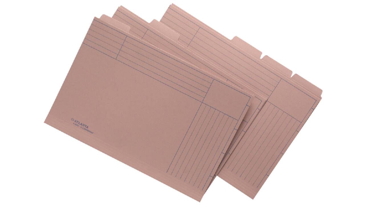 Sorteermap Jalema folio 5 vakken met tabs 300gr chamois