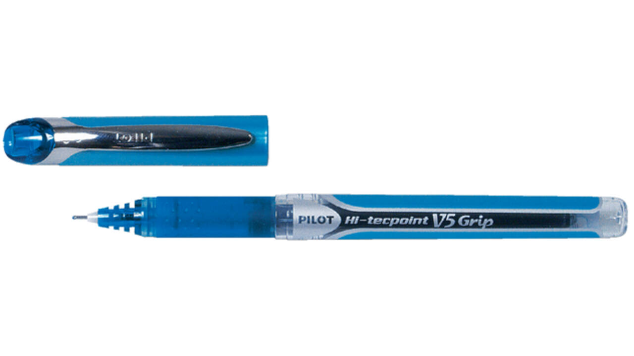 Rollerpen PILOT Hi-Tecpoint V5 Grip fijn blauw