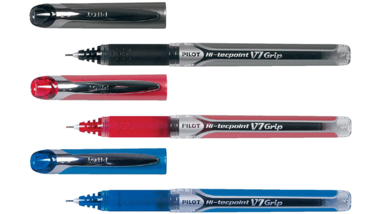 Rollerpen PILOT Hi-Tecpoint Grip V7 medium blauw