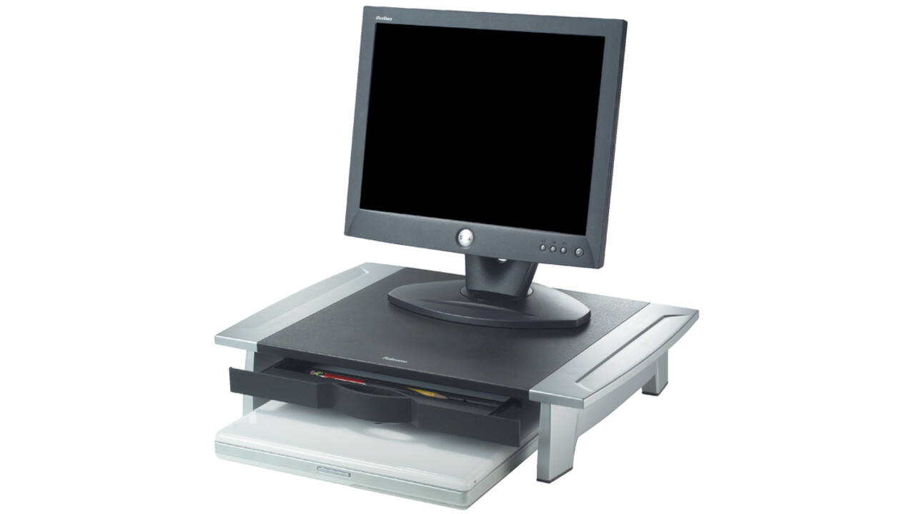 Werkstation Fellowes Office Suites riser klein zwart/grijs