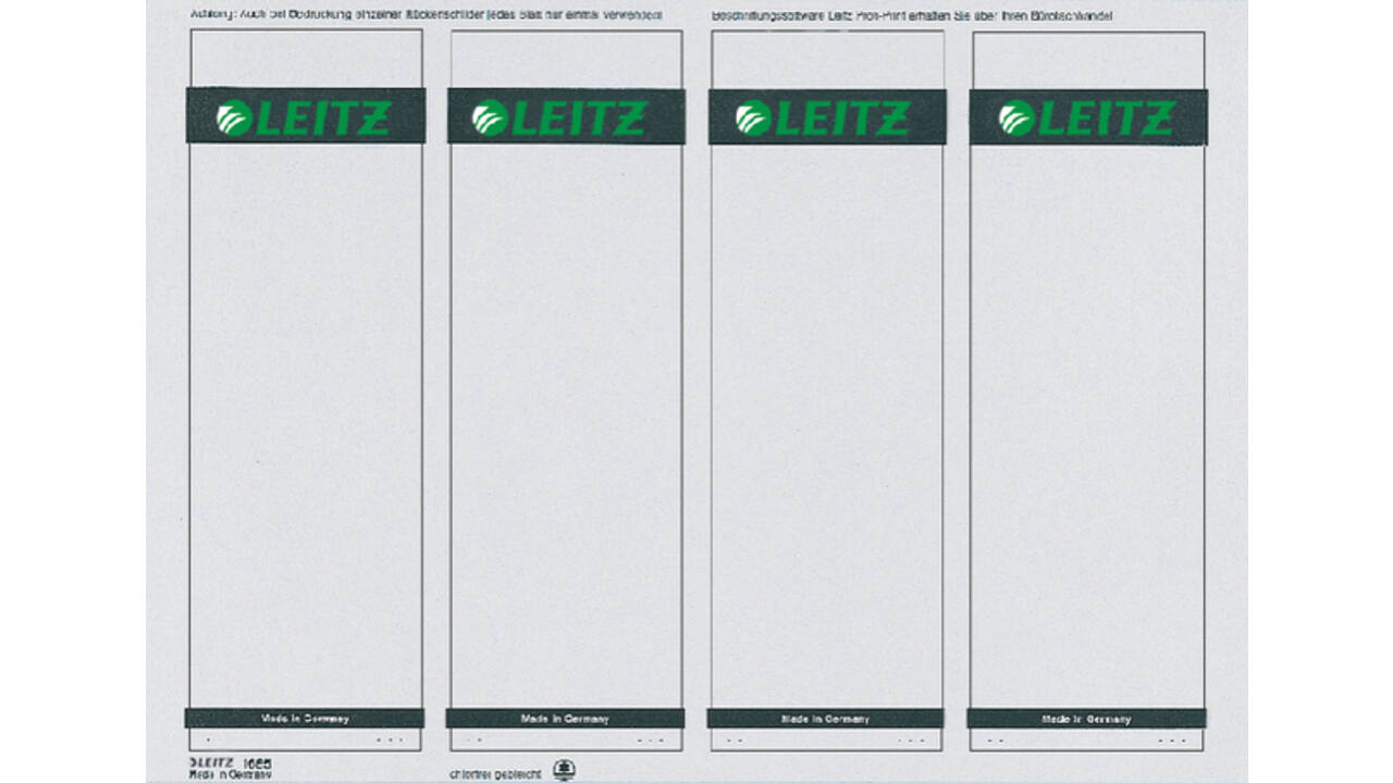 Rugetiket Leitz breed/kort 62x192mm zelfklevend wit