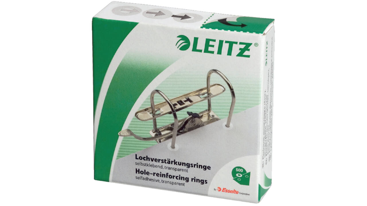 Versterkingsringen Leitz 1706 kunststof 500stuks transparant